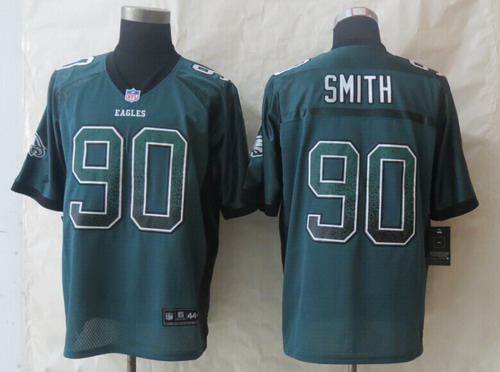 Nike Philadelphia Eagles #90 Marcus Smith Drift Fashion Dark Green Elite Jersey
