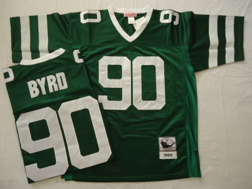 New York Jets #90 Dennis Byrd Green Throwback Jersey