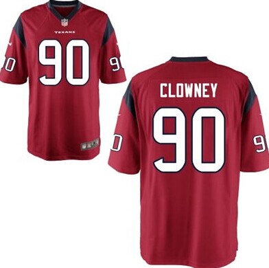 Nike Houston Texans #90 Jadeveon Clowney Red Game Jersey