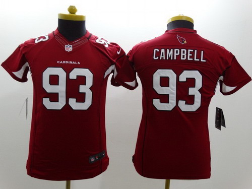 Nike Arizona Cardinals #93 Calais Campbell Red Limited Kids Jersey