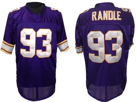 Minnesota Vikings #93 John Randle Purple Throwback Jersey