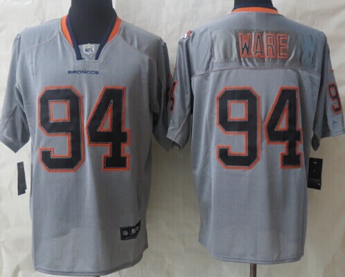 Nike Denver Broncos #94 DeMarcus Ware Lights Out Gray Elite Jersey