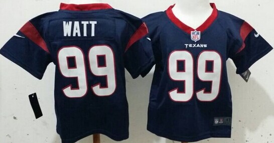 Nike Houston Texans #99 J.J. Watt Blue Toddlers Jersey