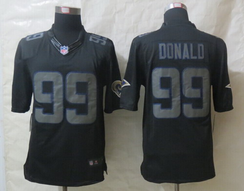 Nike St. Louis Rams #99 Aaron Donald Black Impact Limited Jersey