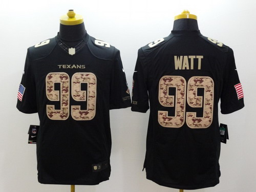 Nike Houston Texans #99 J.J. Watt Salute to Service Black Limited Kids Jersey
