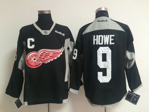 Detroit Red Wings #9 Gordie Howe 2014 Training Black Jersey