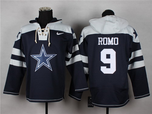 Nike Dallas Cowboys #9 Tony Romo 2014 Blue Hoodie