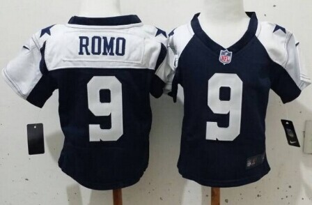 Nike Dallas Cowboys #9 Tony Romo Blue Thanksgiving Toddlers Jersey