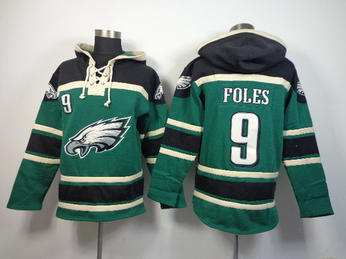 Philadelphia Eagles #9 Nick Foles 2014 Dark Green Hoodie