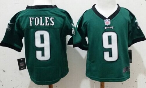Nike Philadelphia Eagles #9 Nick Foles Dark Green Toddlers Jersey
