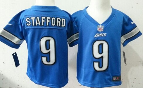 Nike Detroit Lions #9 Matthew Stafford Light Blue Toddlers Jersey