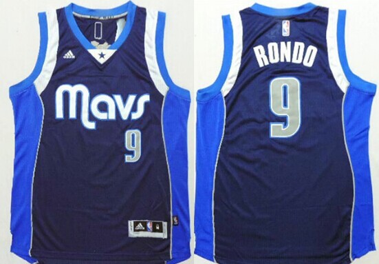 Dallas Mavericks #9 Rajon Rondo Revolution 30 Swingman 2014 New Navy Blue Jersey