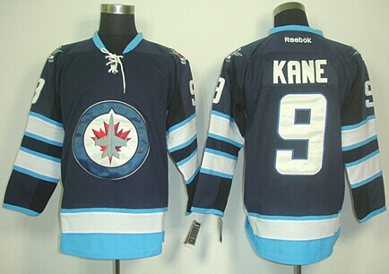 Winnipeg Jets #9 Evander Kane Navy Blue Jersey