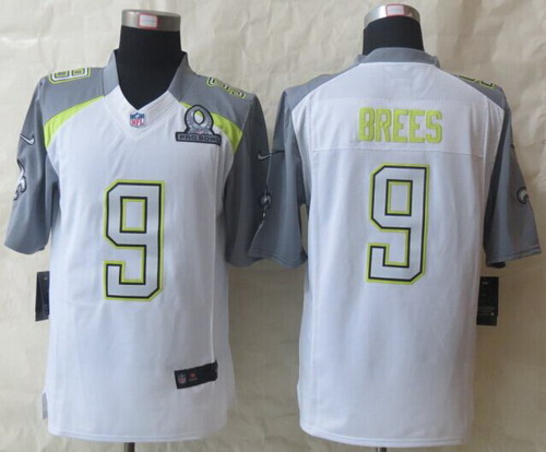 Nike Team Carter Drew Brees Nike 2015 Pro Bowl White Elite Jersey
