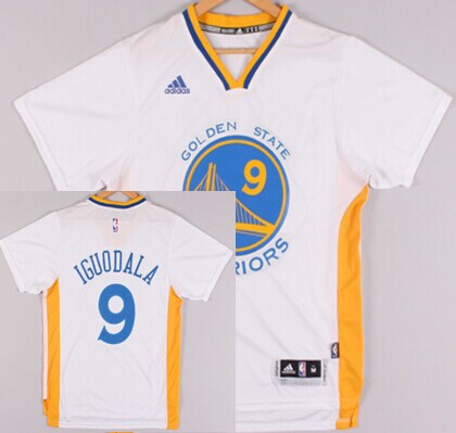 Golden State Warriors #9 Andre Iguodala Revolution 30 Swingman 2014 New White Short-Sleeved Jersey