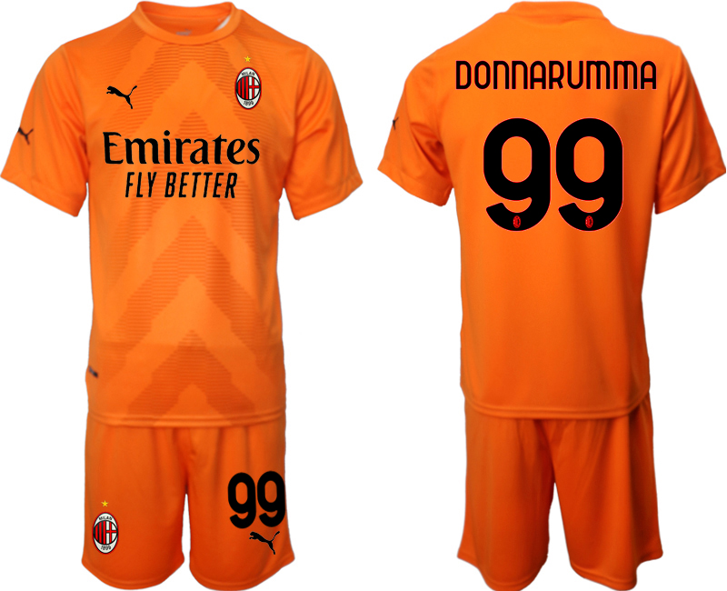 AC Milan 99 DONNARUMMA Orange goalkeeper 2022-2023 Soccer jerseys suit