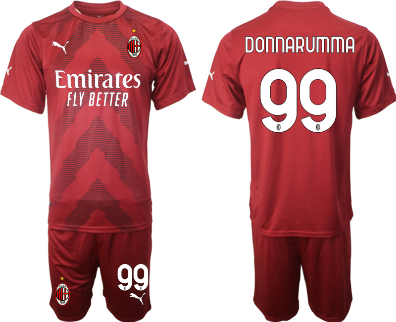 AC Milan 99 DONNARUMMA jujube red goalkeeper 2022-2023 Soccer jerseys suit