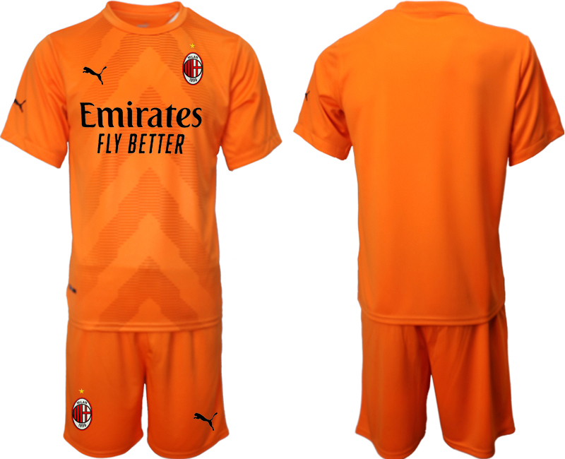 AC Milan Blank Orange goalkeeper 2022-2023 Soccer jerseys suit