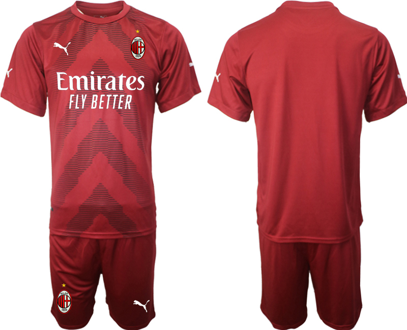 AC Milan Blank jujube red goalkeeper 2022-2023 Soccer jerseys suit