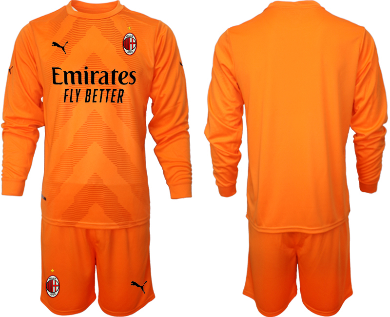 AC Milan Orange red goalkeeper 2022-23 Blank long sleeve jerseys Suit