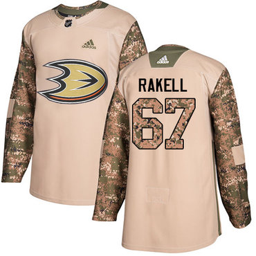 Adidas Ducks #67 Rickard Rakell Camo Authentic 2017 Veterans Day Stitched NHL Jersey