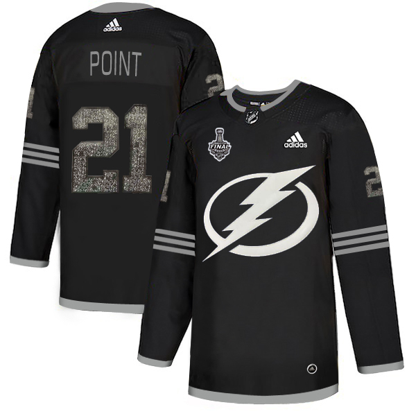 Adidas Lightning #21 Brayden Point Black Authentic Classic 2020 Stanley Cup Final Stitched NHL Jersey