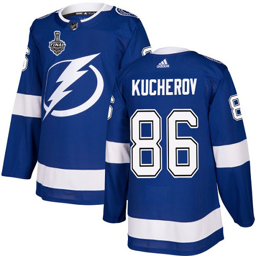 Adidas Lightning #86 Nikita Kucherov Blue Home Authentic 2020 Stanley Cup Final Stitched NHL Jersey