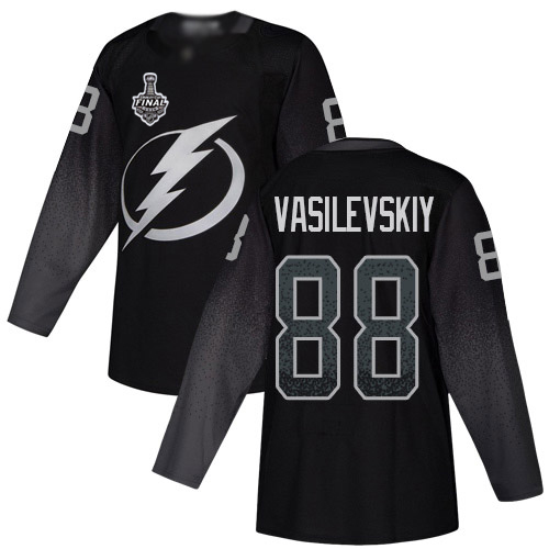 Adidas Lightning #88 Andrei Vasilevskiy Black Alternate Authentic 2020 Stanley Cup Final Stitched NHL Jersey