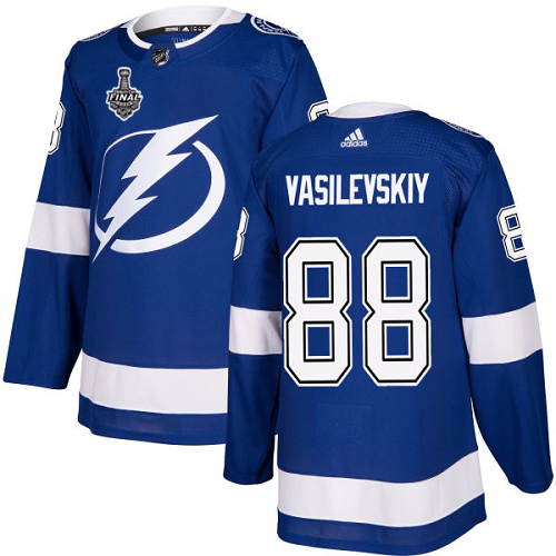 Adidas Lightning #88 Andrei Vasilevskiy Blue Home Authentic 2020 Stanley Cup Final Stitched NHL Jersey