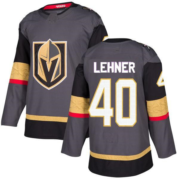 Adidas Vegas Golden Knights #40 Robin Lehner Grey Home Authentic Stitched NHL Jersey