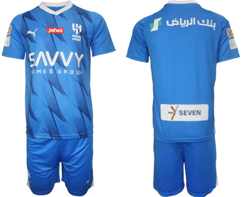 Al Hilal Saudi home Custom or blank 2023-24 soccer jerseys