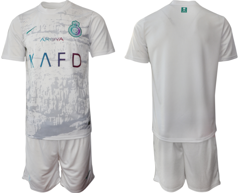 Al Nassr 2nd Away white custom or blank  2023-24 suit soccer jerseys