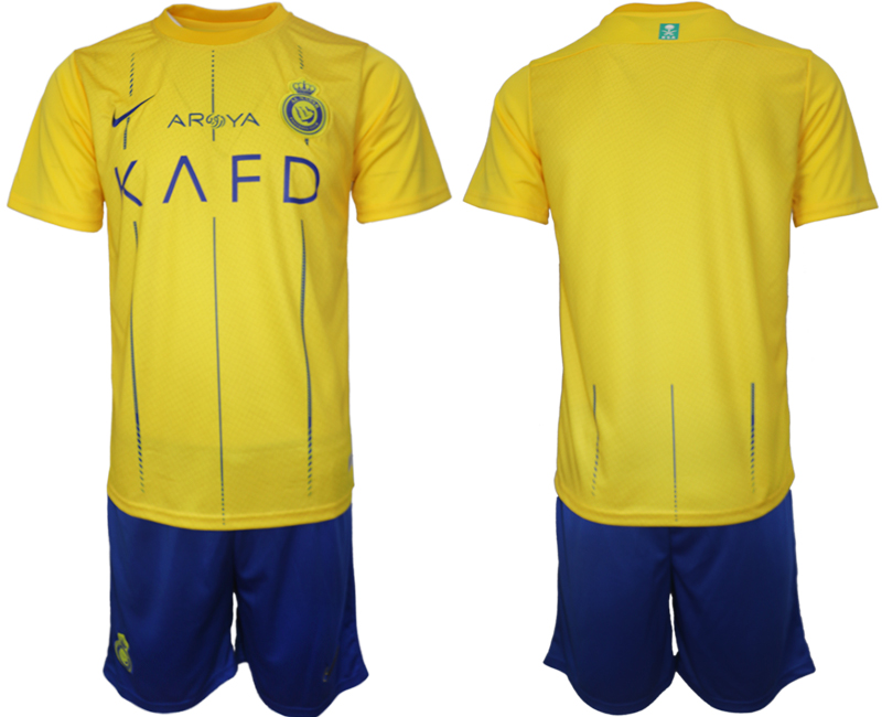 Al Nassr Home custom or blank  2023-24 suit soccer jerseys