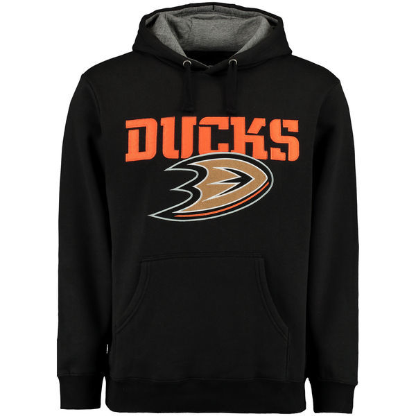 Anaheim Ducks Black Team Logo Men's Pullover Hoodie02