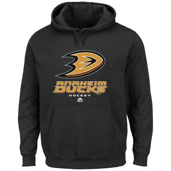 Anaheim Ducks Black Team Logo Men's Pullover Hoodie04