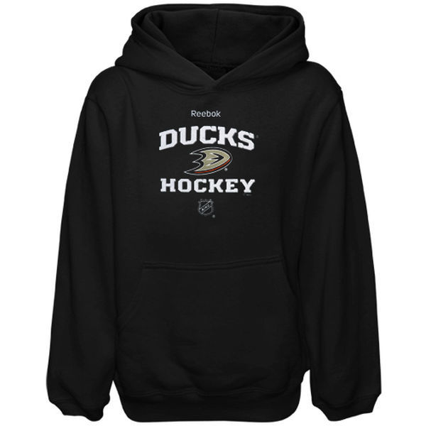 Anaheim Ducks Black Team Logo Men's Pullover Hoodie07