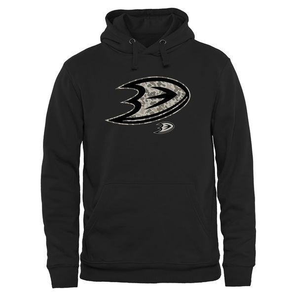 Anaheim Ducks Black Team Logo Men's Pullover Hoodie08