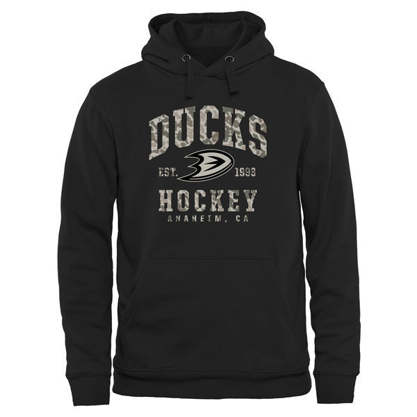Anaheim Ducks Black Team Logo Men's Pullover Hoodie09