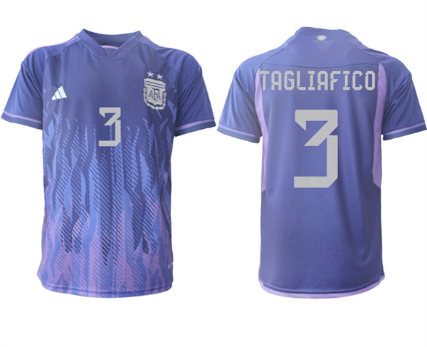 Argentina  3 TAGLIAFICO 2022-2023 away aaa version jerseys