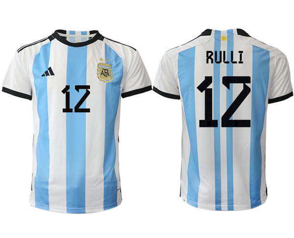 Argentina 12 RULLI 2022-2023 Home White aaa version jerseys