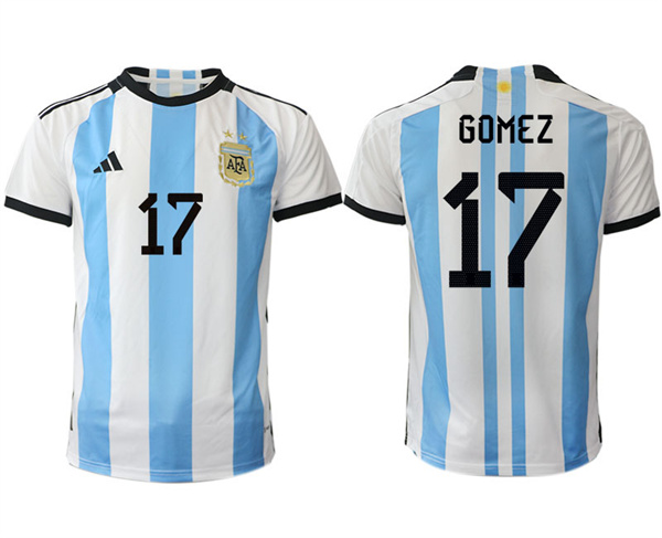 Argentina 17 GOMEZ 2022-2023 Home White aaa version jerseys