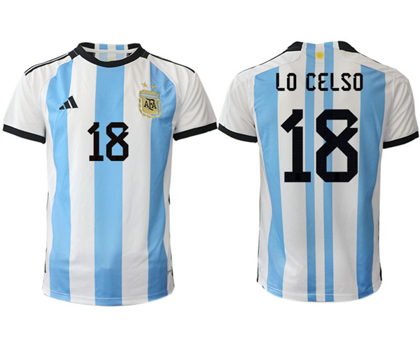 Argentina 18 LO CELSO 2022-2023 Home White aaa version jerseys