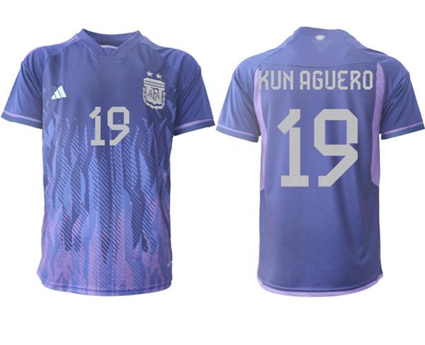 Argentina 19 KUN AGUERO 2022-2023 away aaa version jerseys