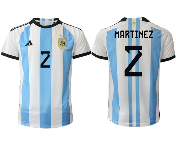 Argentina 2 MARTINEZ 2022-2023 Home White aaa version jerseys