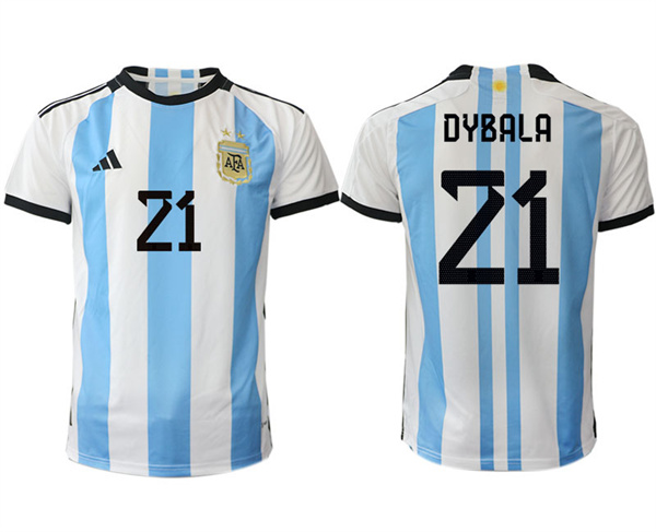Argentina 21 DYBALA 2022-2023 Home White aaa version jerseys
