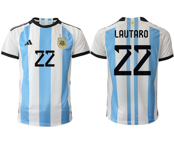Argentina 22 LAUTARO 2022-2023 Home White aaa version jerseys