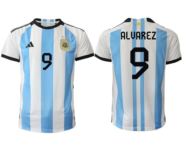 Argentina 9 ALVAREZ 2022-2023 Home White aaa version jerseys