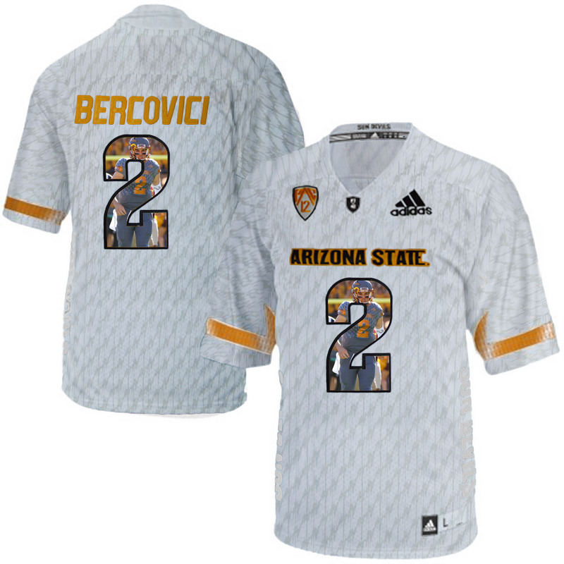 Arizona State Sun Devils 2 Mike Bercovici Ice Team Logo Print College Football Jersey2