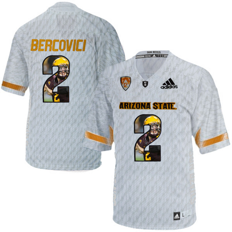 Arizona State Sun Devils 2 Mike Bercovici Ice Team Logo Print College Football Jersey4