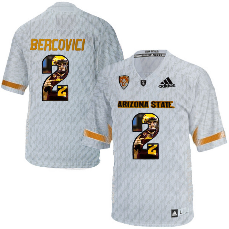 Arizona State Sun Devils 2 Mike Bercovici Ice Team Logo Print College Football Jersey5
